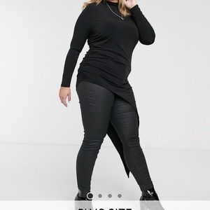 Simply Be Asymmetric Black Top size 22